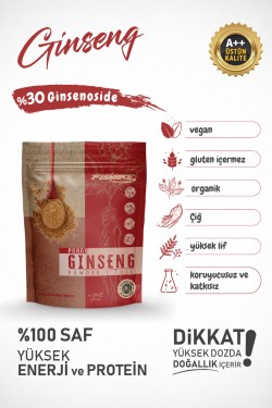 Panax Ginseng Toz Ekstrakt %100 Saf Bitki Kökü Multivitamin Ve Mineral 50 Gr