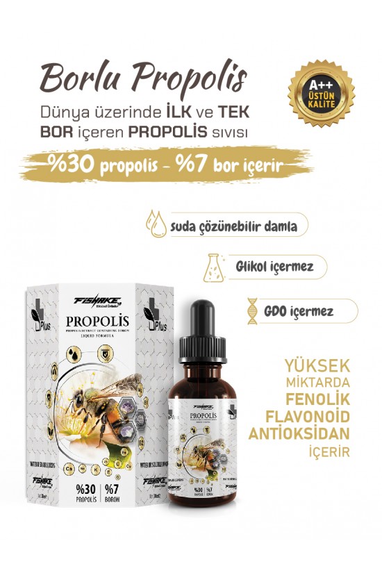 Bor Içeren Propolis Plus Suda Çözünebilir ( Sprey - Damla ) 30 ml Bor Içeren Propolis Plus Suda Çözünebilir ( Sprey - Damla ) 30 ml